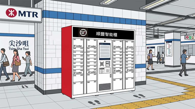 港铁站内的顺丰智能柜